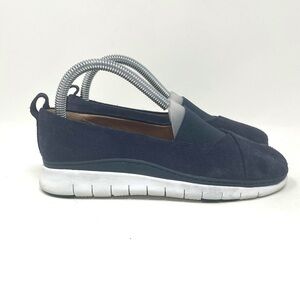 Vionic Linden Blue Suede Slip On Loafer‎ Womens 6